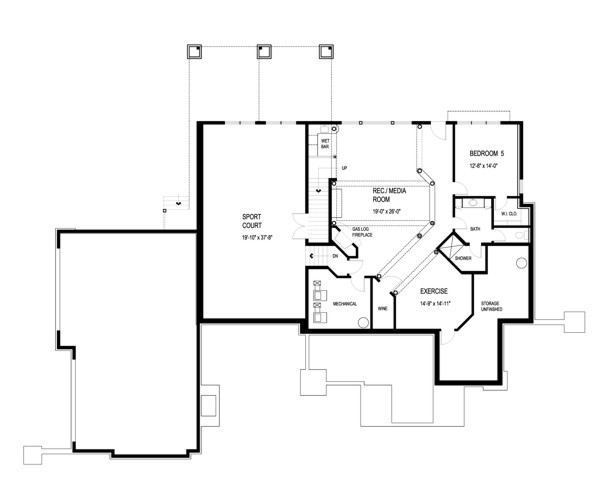 Optional Basement Plan image of The Redwood House Plan